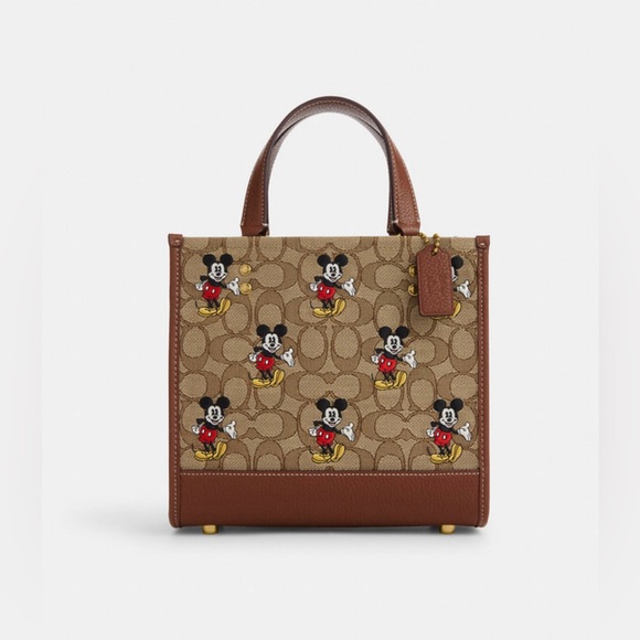 New Coach CM199 Disney X Coach Dempsey Tote 22 In Signature Jacquard - Picture 1 of 8
